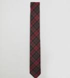 Noose & Monkey Tie In Plaid Check - Red