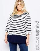 Junarose Forsythia Top In Mixed Stripe