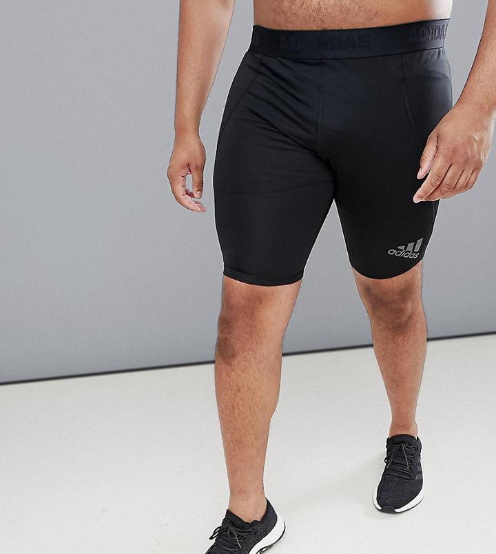 Adidas Plus Training Compression Shorts In Black Cf7299 - Black