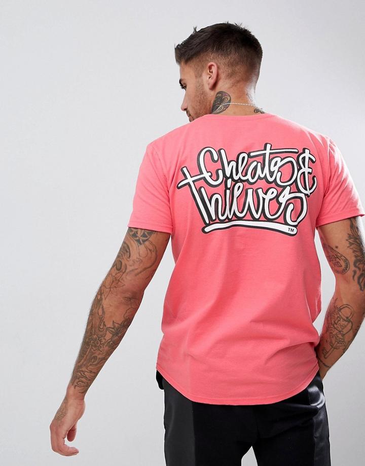 Cheats & Thieves Signature Back Print T-shirt - Orange