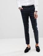 Asos Wedding Slim Suit Pants With Mohair In Lochcarron Blackwatch Plaid - Green