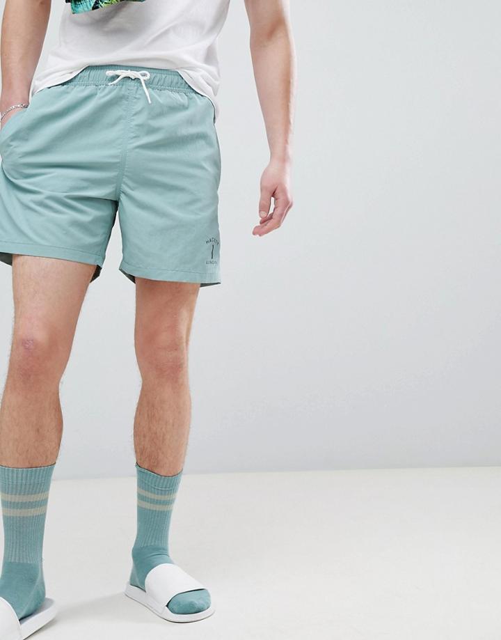 Hackett Mr. Classic Swim Shorts In Green - Green