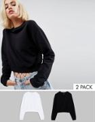 Asos Cropped Sweatshirt 2 Pack - Multi