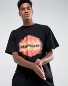Granted T-shirt In Black With Danger Print - Black