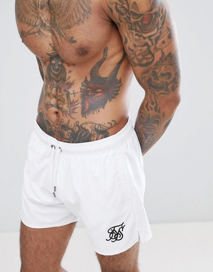 Siksilk Swim Shorts In White - White