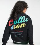 Collusion Sweatshirt With Back Print In Black