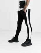Asos Design Super Skinny Jogger With Side Stripe