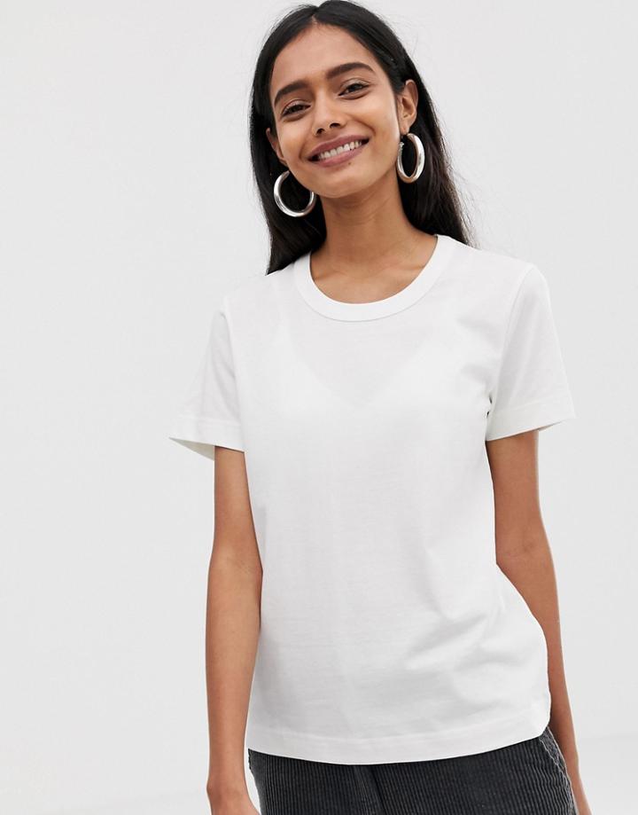 Weekday Kate T-shirt In White - White