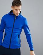 Asos 4505 Muscle Hoodie In 4 Way Stretch Jersey - Blue