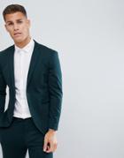 Jack & Jones Premium Suit Jacket In Slim Fit Stretch - Green