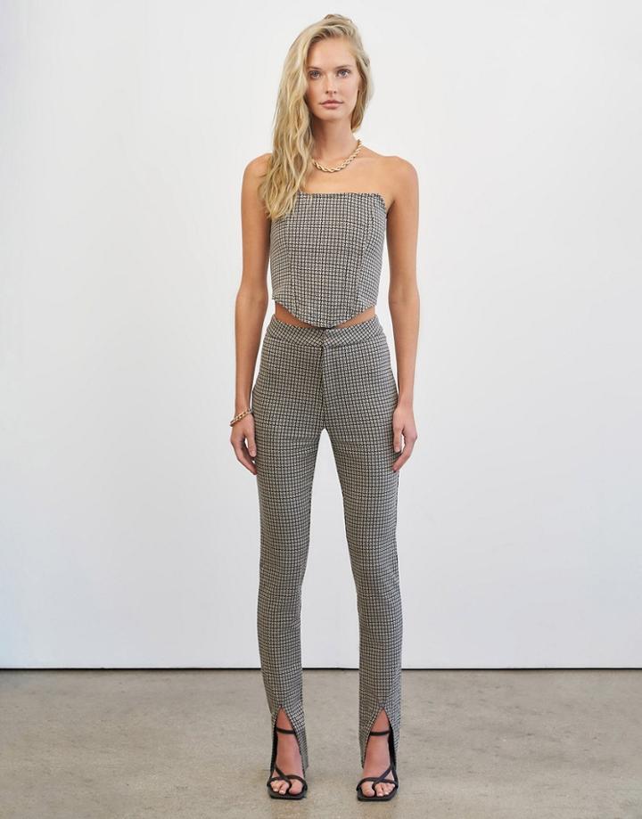 4th & Reckless Slit Leg Pants In Geo Print - Part Of A Set-multi