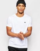 Asos T-shirt With Crew Neck And Embroidery In White - White