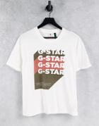 G-star Graphic Logo T-shirt In White