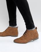 New Look Perforated Desert Boots In Tan - Tan