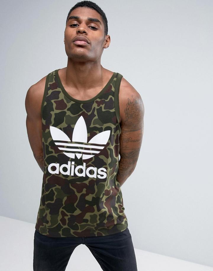 Adidas Originals Tank In Camo Bk5858 - Green