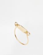 Asos Fine Bar Ring - Gold
