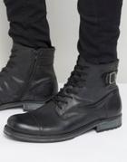 Jack & Jones Siti Leather Boots - Black