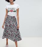 Lily & Lionel Exclusive Rose Leopard Pleated Skirt - Black
