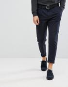 Jack & Jones Intelligence Pleated Pants With Cropped Leg - Navy