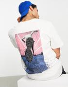 Adidas Originals Adventure Trail T-shirt In Off White With Back Print