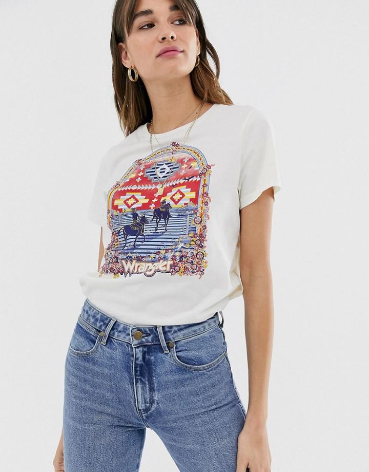 Wrangler Western Print Logo T Shirt - White