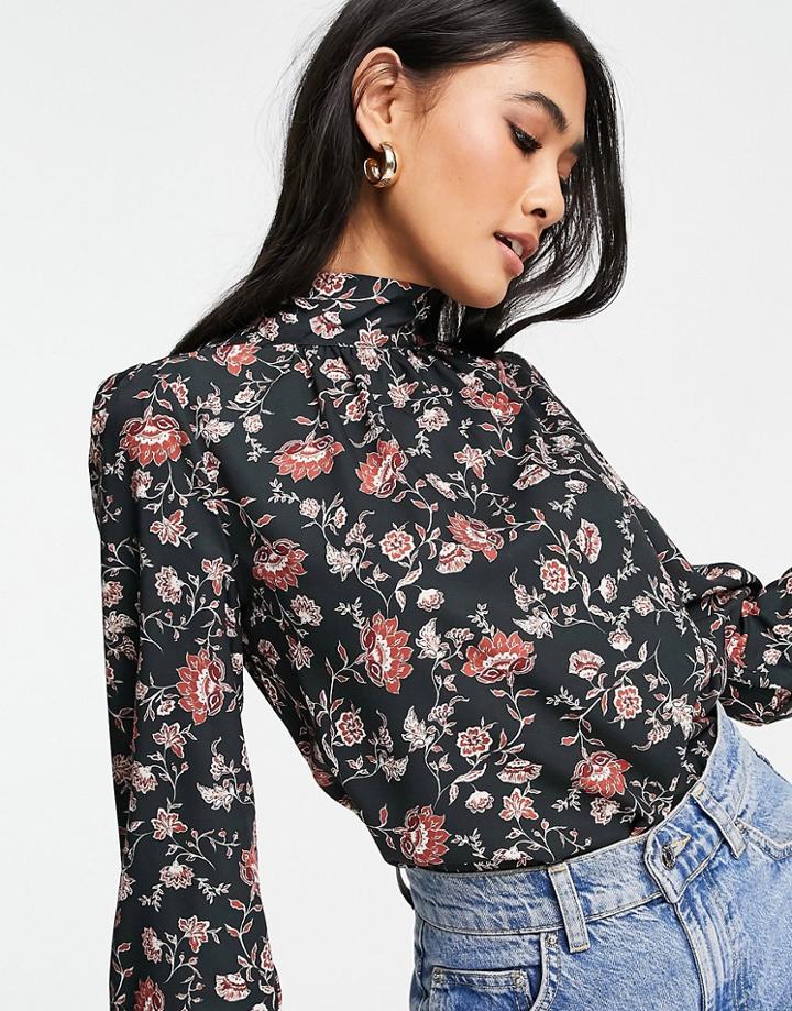 French Connection Alison Ditsy Floral Shirt In Black