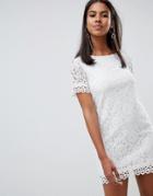 Rare Crochet Lace Shift Dress - Cream