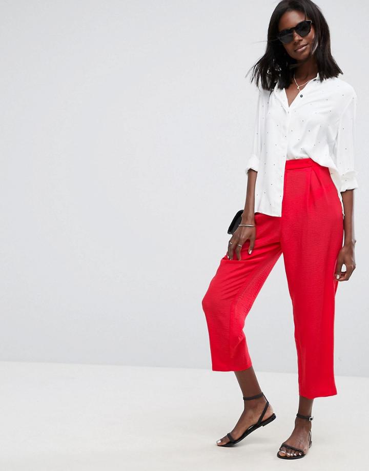 Asos Tapered Peg Pants - Red