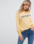 New Look Sisterhood Yellow Sweater - Yellow