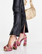 Asos Design Priority Platform High Heel Shoes In Multi