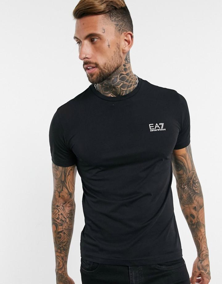 Armani Ea7 Core Id Small Logo T-shirt In Black