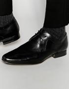 Frank Wright Smart Derby Shoes In Black Leather - Black