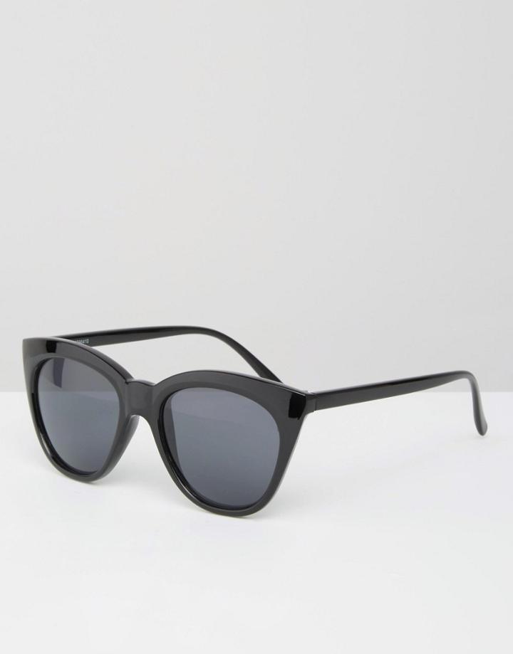 Asos Cat Eye Sunglasses - Crystal Black