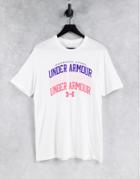 Under Armour Training Collegiate Multi Logo T-shirt In White