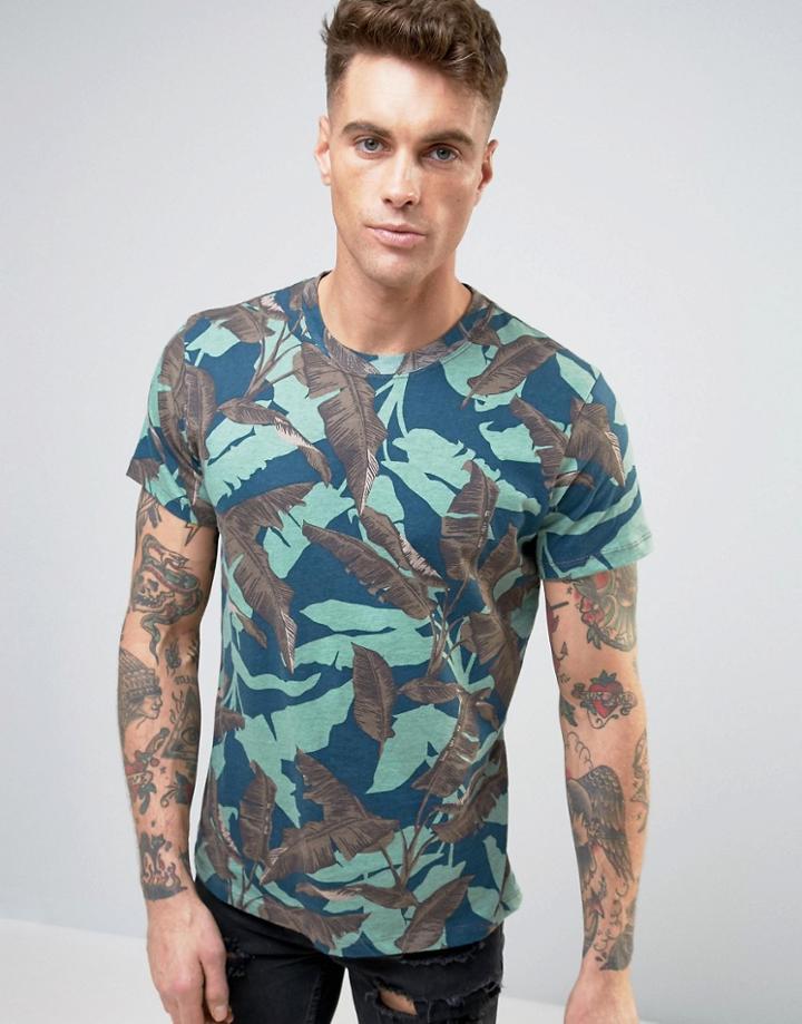 Diesel T-joe-mg Palm Camo T-shirt - Green