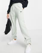 Nike Collection Fleece Loose-fit Cuffed Sweatpants In Dusty Green