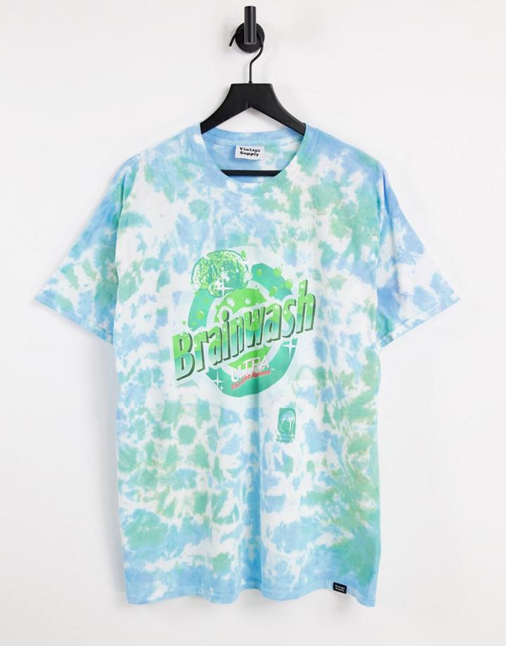 Vintage Supply Brainwash Ultra Print Tie Dye T-shirt In Multi