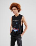 Asos Star Wars Longline Sleeveless T-shirt With Dropped Armhole - Black