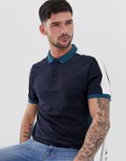 Only & Sons Block Color Polo Shirt - Navy