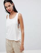 Weekday Drop Arm Tank In Off White - White