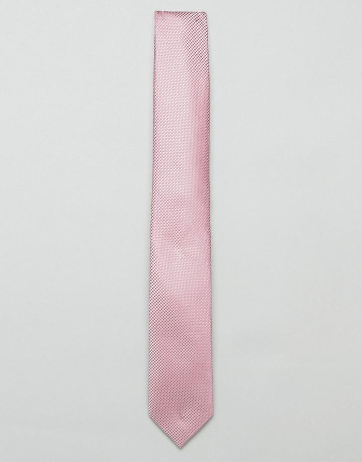 Jack & Jones Wedding Tie In Pink - Pink