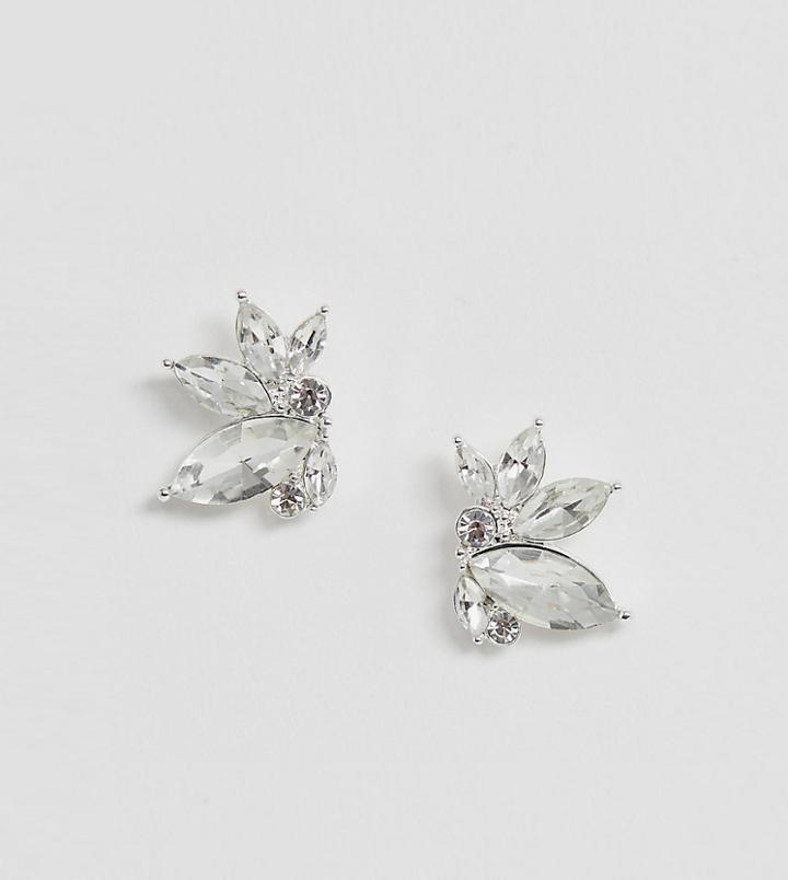 True Deadence Exclusive Pearl And Crystal Stud Earrings - Silver