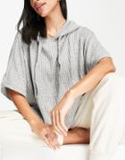 Calvin Klein Lounge Hoodie In Heather Gray