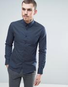 Celio Shirt With All Over Dot Print - Navy