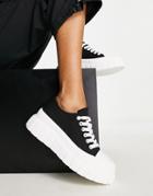 Qupid Super Chunky Sneakers In Black