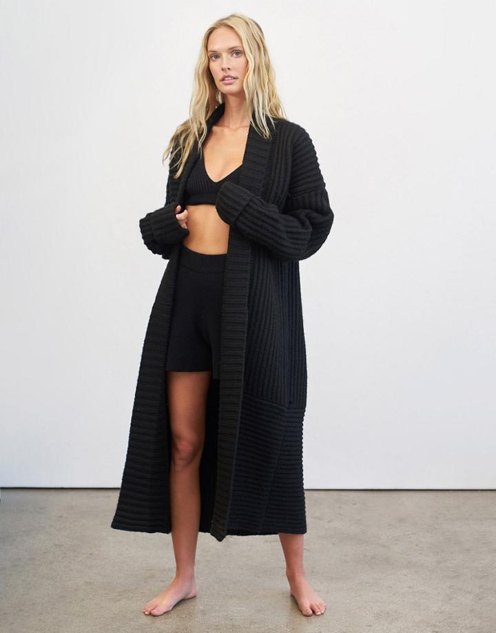 4th & Reckless Knit Cardigan In Black - Part Of A Set