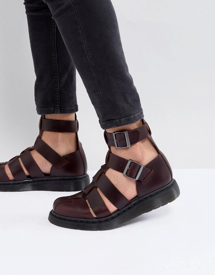 Dr Martens Geraldo Ankle Strap Sandals In Red - Red