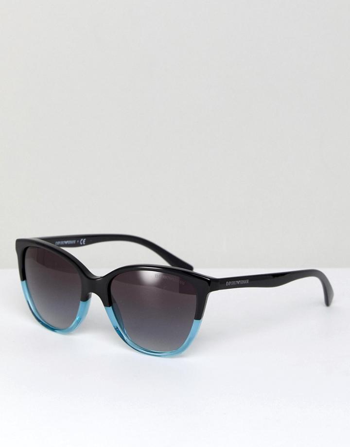 Emporio Armani 0ea4110 Cat Eye Sunglasses In Black 55mm - Black