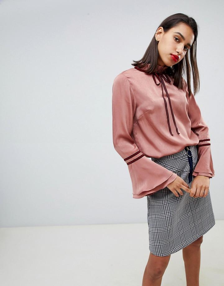 Sofie Schnoor Tie Neck Blouse - Brown