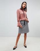 Max & Co 60's Mini Skirt In Check - Gray
